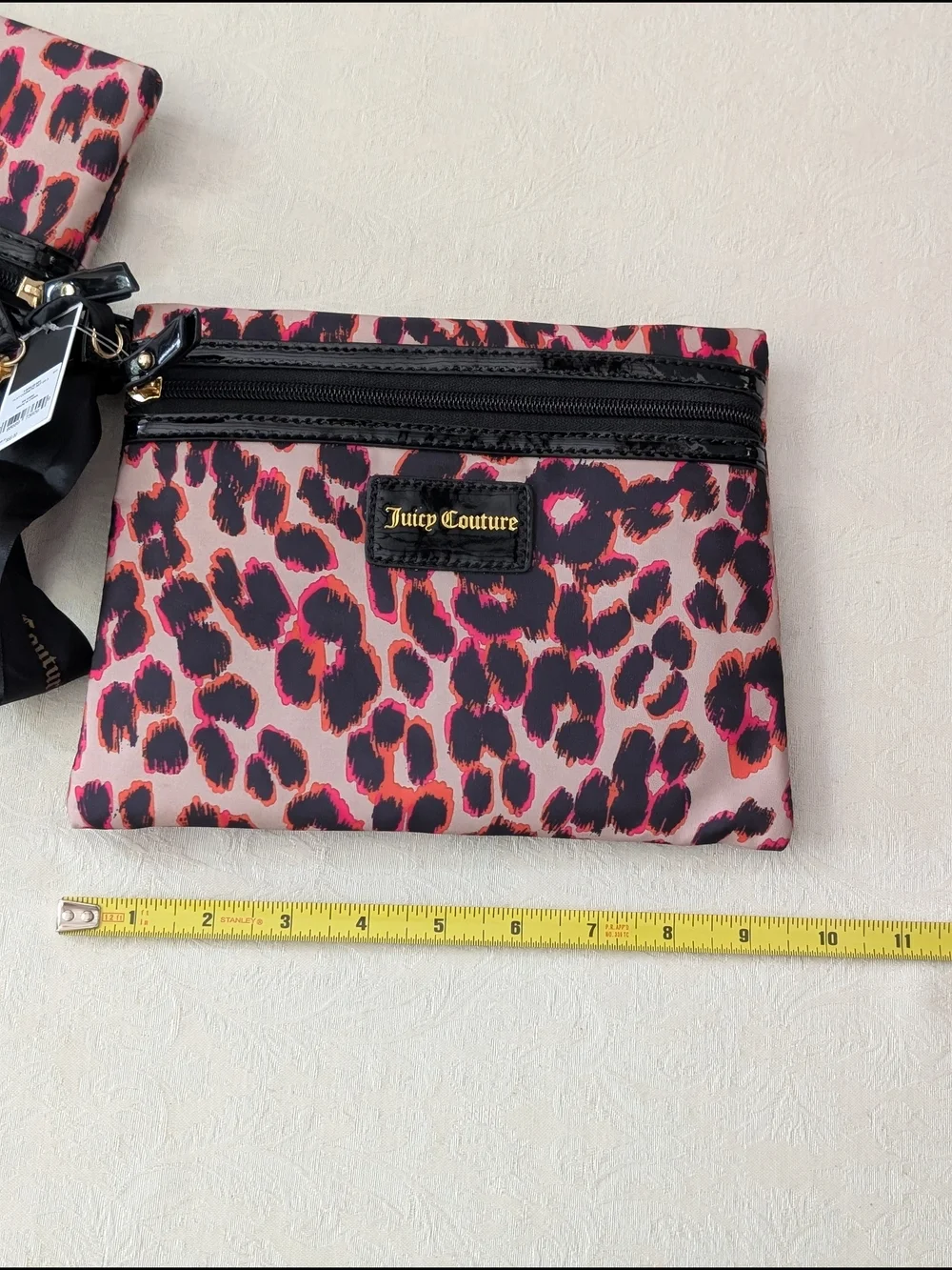 Juicy Couture Nylon cosmetic bags, Juicy Couture leopard print makeup bag set